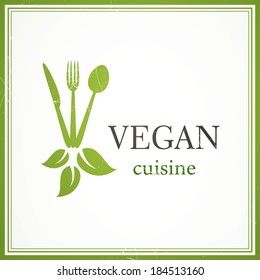 Vector Illustration of a Vegan Menu Design Template