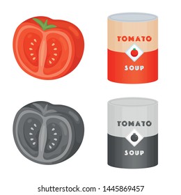 Vector illustration of vegetable and delicious icon. Collection of vegetable and natural stock symbol for web.