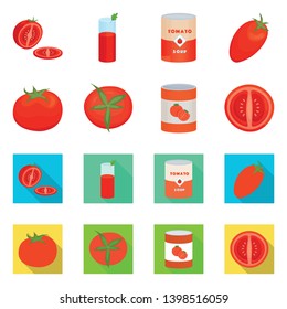 Vector illustration of vegetable and delicious logo. Set of vegetable and natural vector icon for stock.