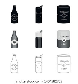 Vector illustration of vegetable and delicious logo. Collection of vegetable and natural stock vector illustration.