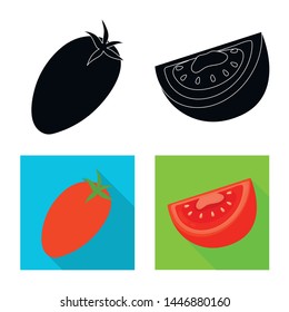 Vector illustration of vegetable and delicious logo. Set of vegetable and natural stock vector illustration.