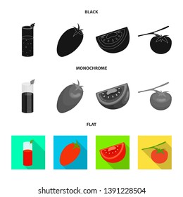 Vector illustration of vegetable and delicious sign. Collection of vegetable and natural stock vector illustration.
