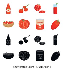 Vector illustration of vegetable and delicious sign. Collection of vegetable and natural vector icon for stock.