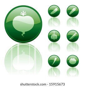 Vector illustration of a vegetable icons set.