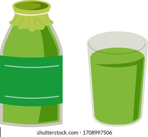 Vector illustration of vegetable juice . 