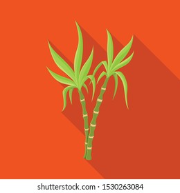 Vector illustration of vegetable and sugar symbol. Web element of vegetable and cane stock symbol for web.
