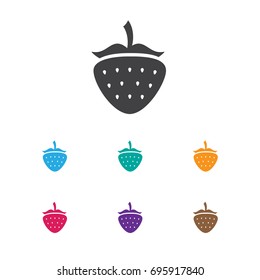 Vector Illustration Of Vegetable Symbol On Strawberry Icon. Premium Quality Isolated Berry Element In Trendy Flat Style.
