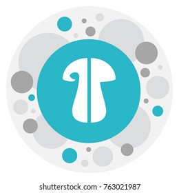Vector Illustration Of Vegetable Symbol On Fungus Icon. Premium Quality Isolated Cep Element In Trendy Flat Style.