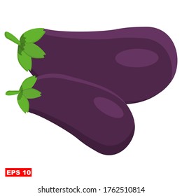 berenjena. berenjena en forma plana