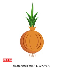 
cebolla. ilustración de cebolla en estilo plano