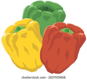 Vector illustration of vegetables "paprika"