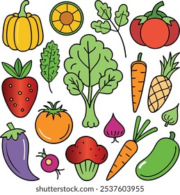Vector illustration of Vegetables set