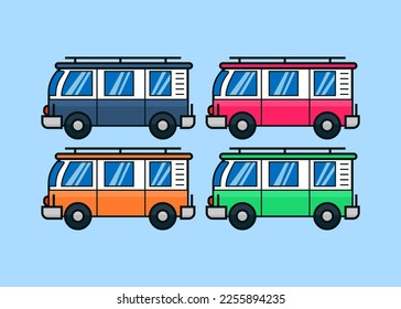 
vector illustration of vehicle icon symbol of transportation in flat design style