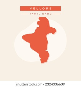 Vector illustration vector of Vellore city map india city
