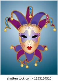 Vector illustration of Venetian carnival mask
