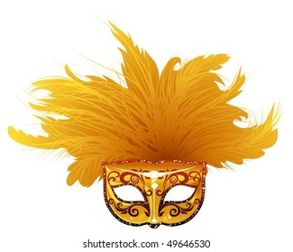 Vector illustration of venetian mask. Can be scale to any size.