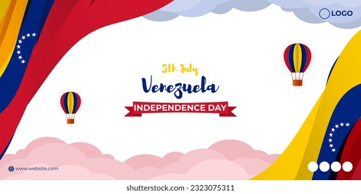 Vektorgrafik von Venezuela Unabhängigkeit Tag 5 Juli Social-Media-Geschichte Feed-Mock-up-Vorlage