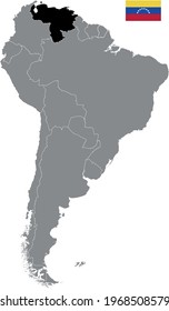 vector illustration of Venezuela map and flag