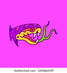 vector illustration of a venomous snake