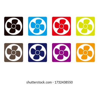 Vector illustration of a ventilation fan, kitchen ventilation fan