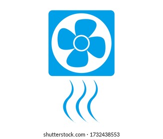 Ilustración vectorial de un ventilador de ventilación, ventilador de ventilación de cocina