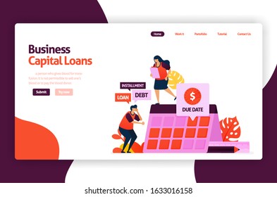 vector illustration of venture capital loans for SME development and investment. Low interest credit for young entrepreneurs and startup business. for website, landing page, banner, mobile apps, flyer