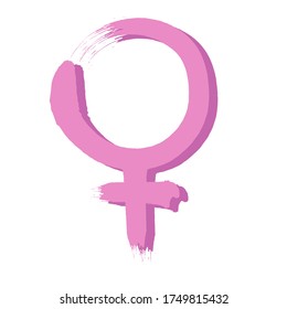 vector illustration venus mirror. gender symbol. feminism, woman day. vector icon, logo.