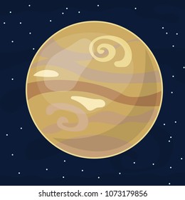 Vector illustration with Venus planet.