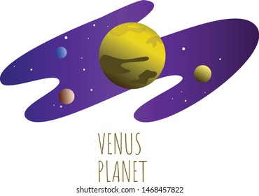 Vector illustration of the Venus planet
