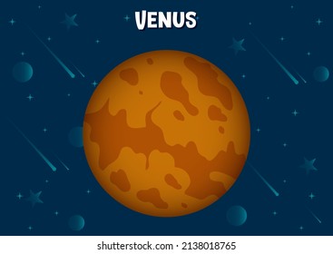Vector illustration of Venus planet