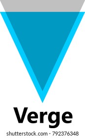 Vector Illustration Of Verge / XVG Cryptocurrency Coin / Virtual Money Icon / Logotype In Color
