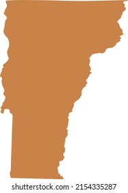 Ilustración vectorial del mapa de Vermont