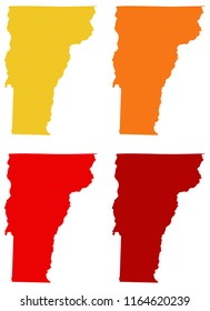 vector illustration of Vermont maps
