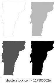 vector illustration of Vermont maps