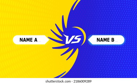 Ilustración vectorial del diseño contra letras para deportes, juegos, competencia de lucha. antecedentes de batalla de VS