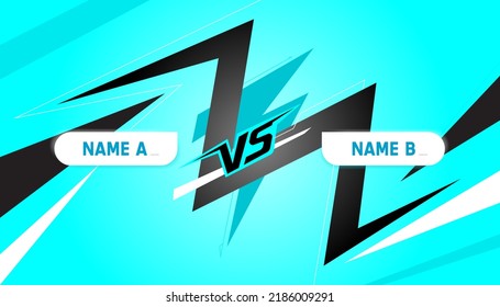 Vector illustration of versus letters design for sports, gaming, fight competition. VS battle backgrounds