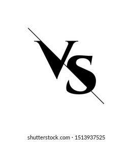 Vector Illustration of Versus logo icon isolated on white background. Initial VS letters for boxing sports, fight, competition, battle, match, game. 