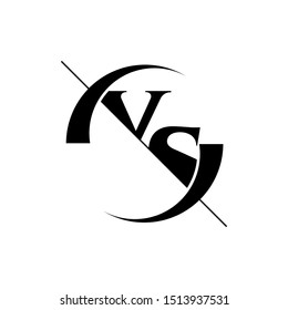 Vector Illustration of Versus logo icon isolated on white background. Initial VS letters for boxing sports, fight, competition, battle, match, game. 