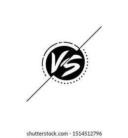 Vector Illustration of Versus logo icon isolated on white background. Initial VS letters for boxing sports, fight, competition, battle, match, game. 