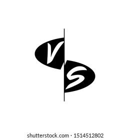 Vector Illustration of Versus logo icon isolated on white background. Initial VS letters for boxing sports, fight, competition, battle, match, game. 