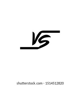 Vector Illustration of Versus logo icon isolated on white background. Initial VS letters for boxing sports, fight, competition, battle, match, game. 