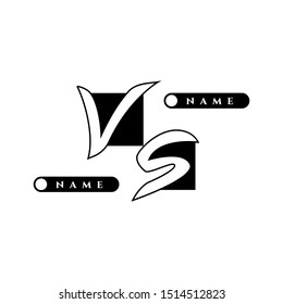Vector Illustration of Versus logo icon isolated on white background. Initial VS letters for boxing sports, fight, competition, battle, match, game. 