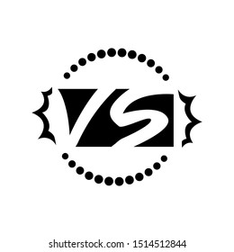 Vector Illustration of Versus logo icon isolated on white background. Initial VS letters for boxing sports, fight, competition, battle, match, game. 