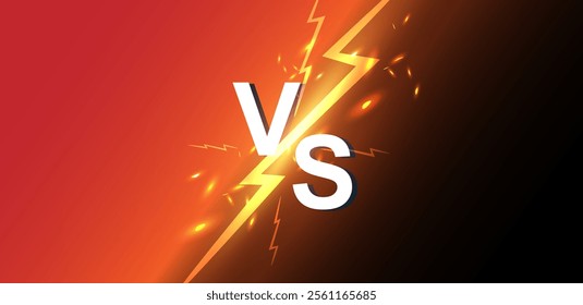 Vector illustration versus template blue and red background