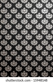 Ilustración vectorial de un patrón de glamour vertical negro