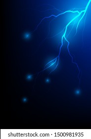 Vector illustration vertical bolt Blue Blue Energy sparkling lightnings technology with electric effect abstract layout with surrounded by luxurious pattern eps10