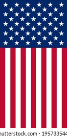 vector illustration. vertical flag of american. proportion correctly 10:19