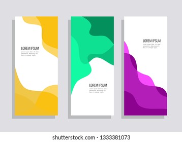 vector illustration vertical and horizontal banner with modern abstract background style