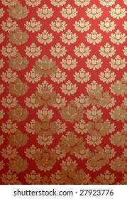 Vector illustration of a vertical red and bronze glamour pattern