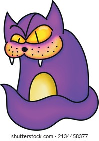 Ilustración vectorial de un gato muy genial